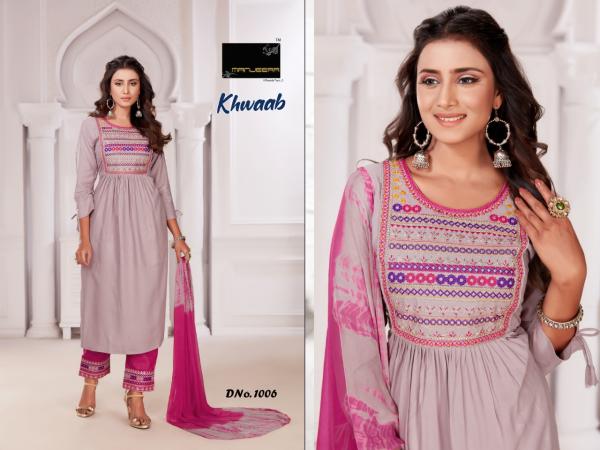 Manjeera Khwaab Rayon Fancy Embroidery Readymade Salwar